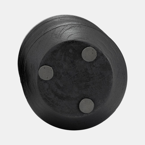 Sagebrook Home Wood 6"h Accordion Candle Holder Black Wishlist Create New