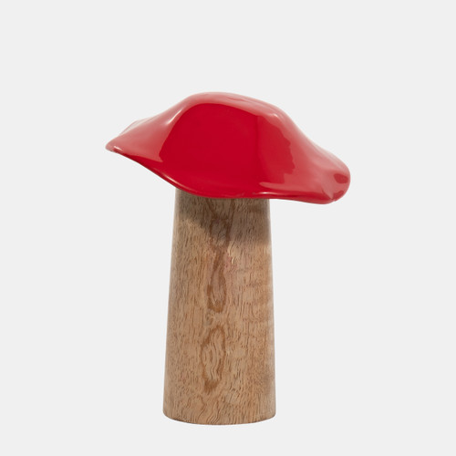 Sagebrook Home Wood 6" Toadstool Mushroom Red Wishlist Create New