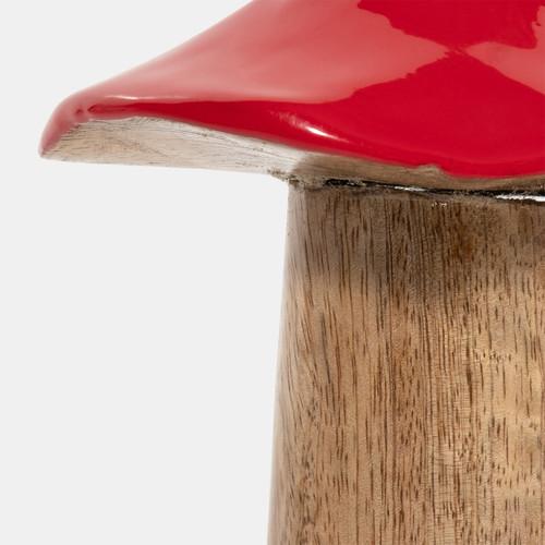Sagebrook Home Wood 6" Toadstool Mushroom Red Wishlist Create New