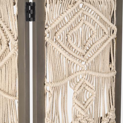 Sagebrook Home Wood 61"h Macrame Wall Divider Natural Wishlist Create New