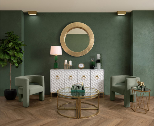 Sagebrook Home Wood 65x35 Console Cabinet Wht/gld Kd Wishlist Create New