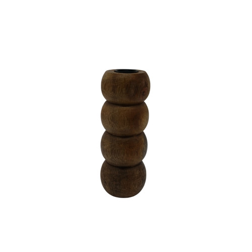 Sagebrook Home Wood 7" Ribbed Votive Holder Natural Wishlist Create New