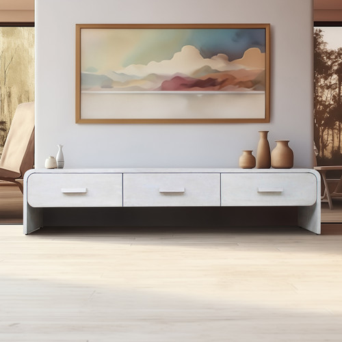 Sagebrook Home Wood 71"l Media Stand W/ 3 Drawers Whitewash Wishlist Create New