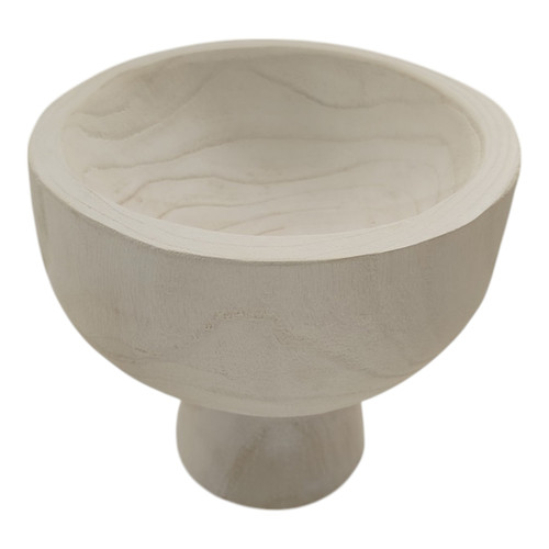 Sagebrook Home Wood 8" Bowl W/ Stand White Wishlist Create New