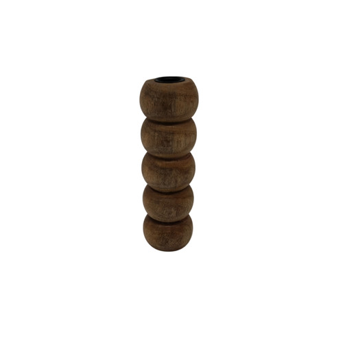 Sagebrook Home Wood 8" Ribbed Votive Holder Natural Wishlist Create New
