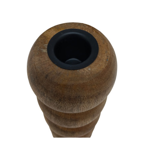 Sagebrook Home Wood 8" Ribbed Votive Holder Natural Wishlist Create New