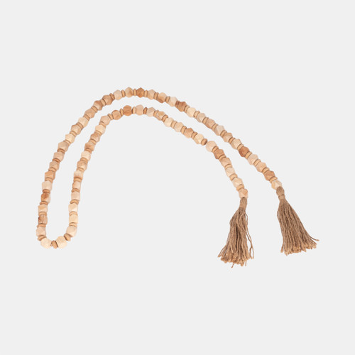 sagebrook home Wood 84x.75 Beaded Garland Lt Brown Wishlist Create New