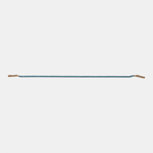 Sagebrook Home Wood 84x.75 Beaded Garland Turq Wishlist Create New