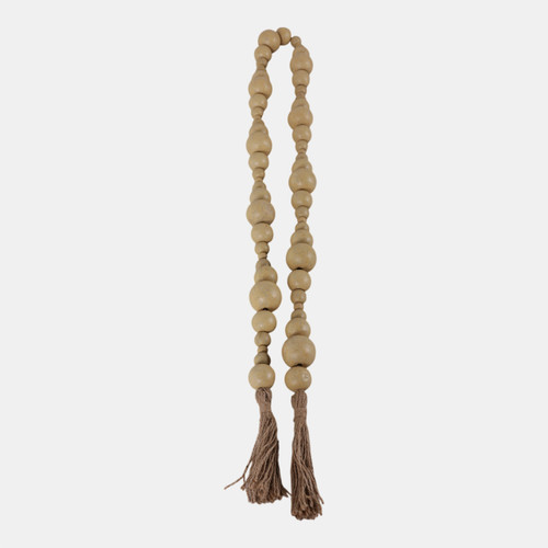 Sagebrook Home Wood 84x2 Stonewash Bead Garland Ivory Wishlist Create New