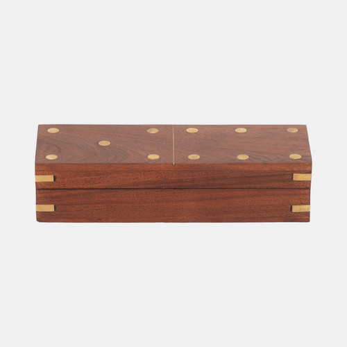 sagebrook home Wood 8x3 Dominoes Box Brown Wishlist Create New