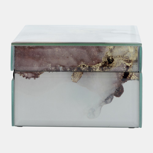Sagebrook Home Wood 8x5 Abstract Box Beige/gold Wishlist Create New