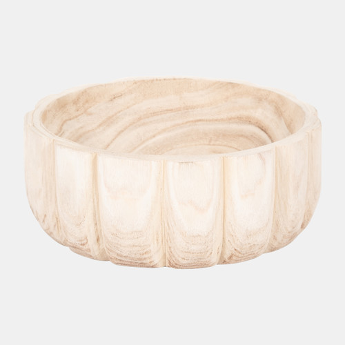 sagebrook home Wood 9" Scalloped Bowl Natural Wishlist Create New