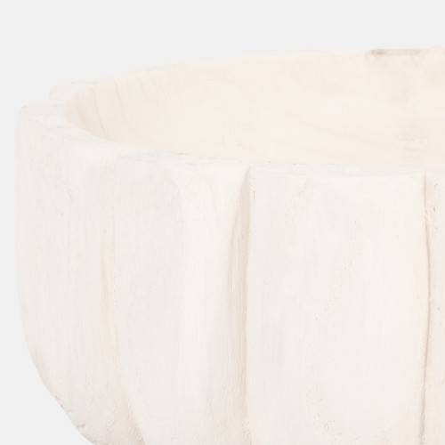 Sagebrook Home Wood 9" Scalloped Bowl White Wishlist Create New