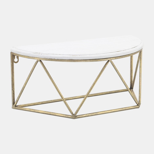 Sagebrook Home Wood / Metal 16" L Demilune Wall Shelf White Wishlist Create New