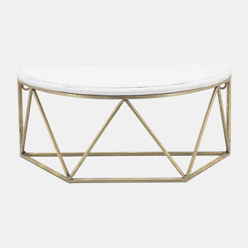 sagebrook home Wood / Metal 16" L Demilune Wall Shelf White Wishlist Create New