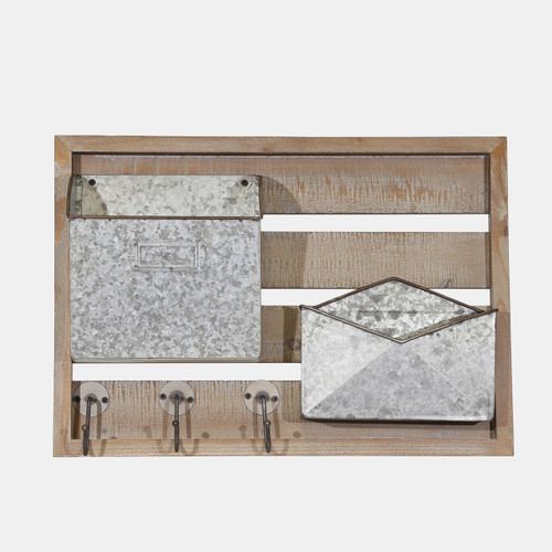 sagebrook home Wood/metal Wall Mail Organizer Wishlist Create New