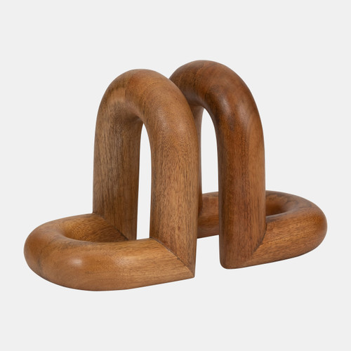 Sagebrook Home Wood S/2 7" Loopy Bookends Brown Wishlist Create New