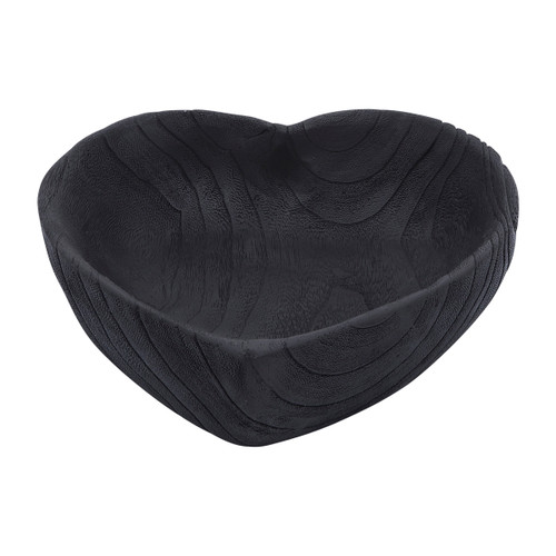 Sagebrook Home Wood S/2 9/10" Heart Bowls Black Wishlist Create New