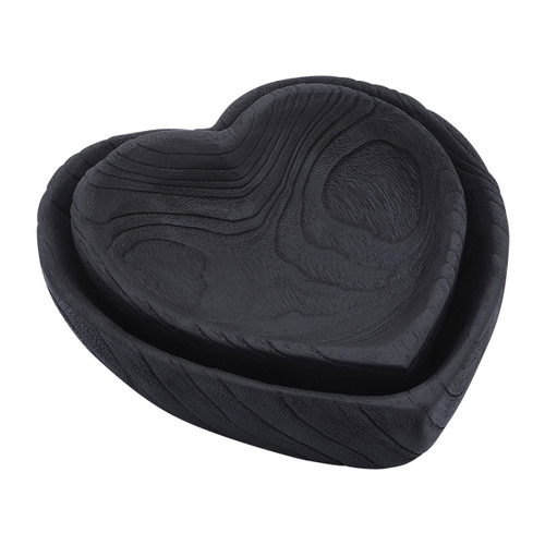sagebrook home Wood S/2 9/10" Heart Bowls Black Wishlist Create New