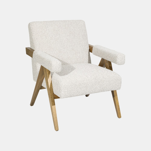 sagebrook home Wood Scandinavian Accent Chair Ivory Wishlist Create New