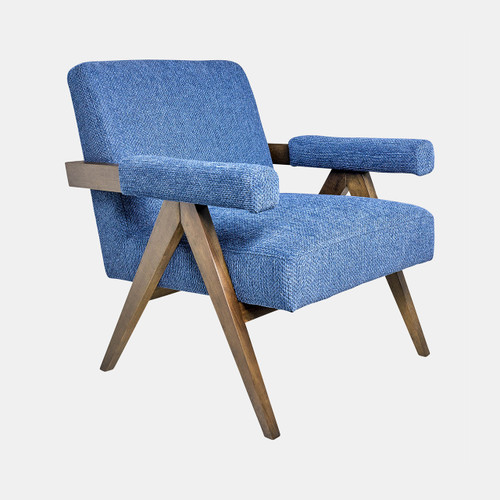 sagebrook home Wood - Scandinavian Accent Chair - Navy Blue Wishlist Create New