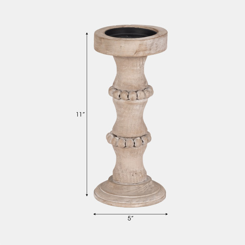 Sagebrook Home Wooden 11" Antique Style Candle Holder Wishlist Create New