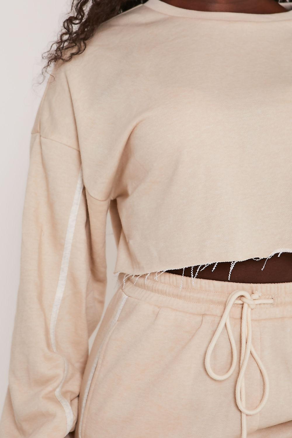 Saint Genies Hadlee Stone Loopback Jersey Oversized Sweatshirt