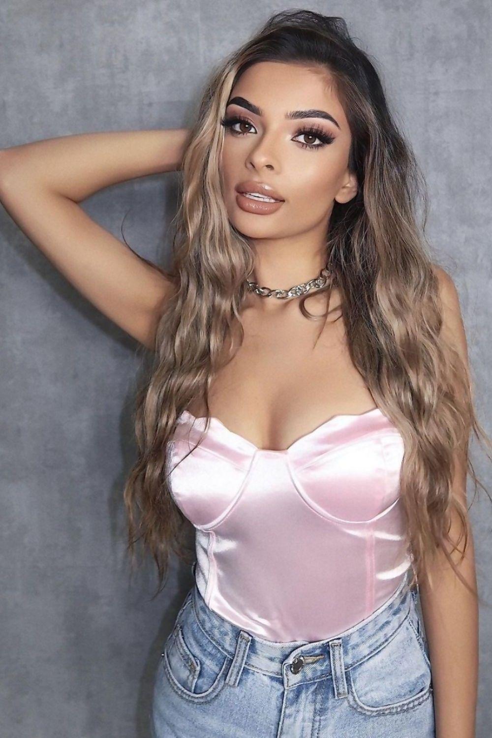 saint genies Josephine Baby Pink Scallop Cup Stretch Satin Underwired Thong Bodysuit