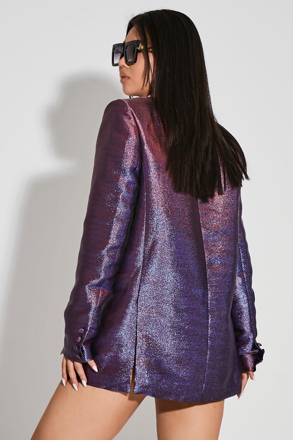 Saint Genies Kali Purple Oversized Boxy Blazer Dresss