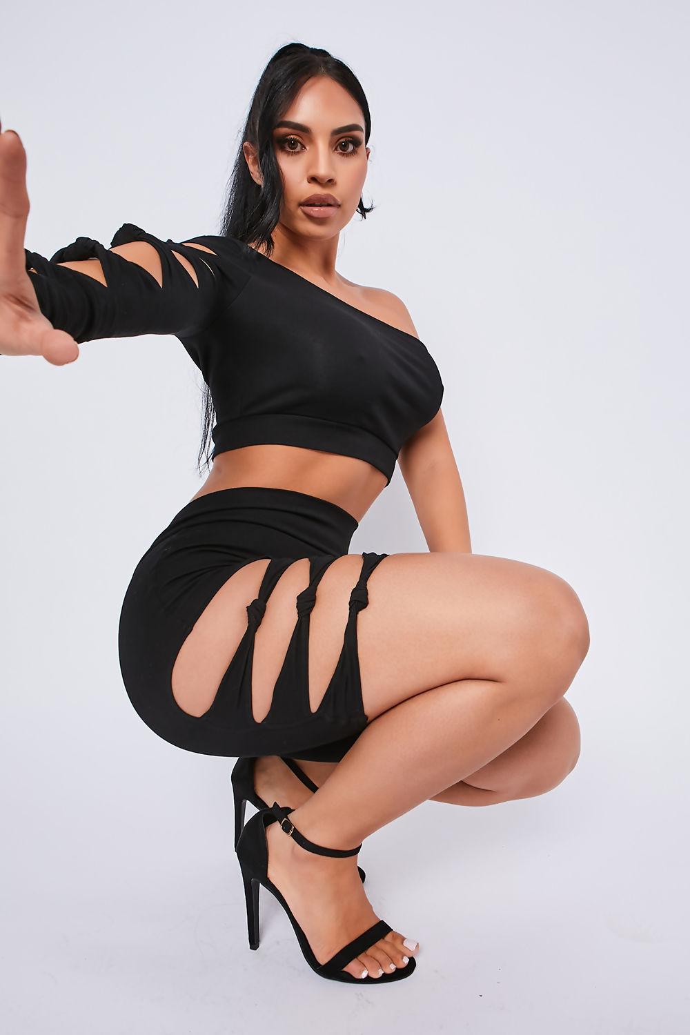 Saint Genies Bonnie Black Knot Side Cycling Shorts