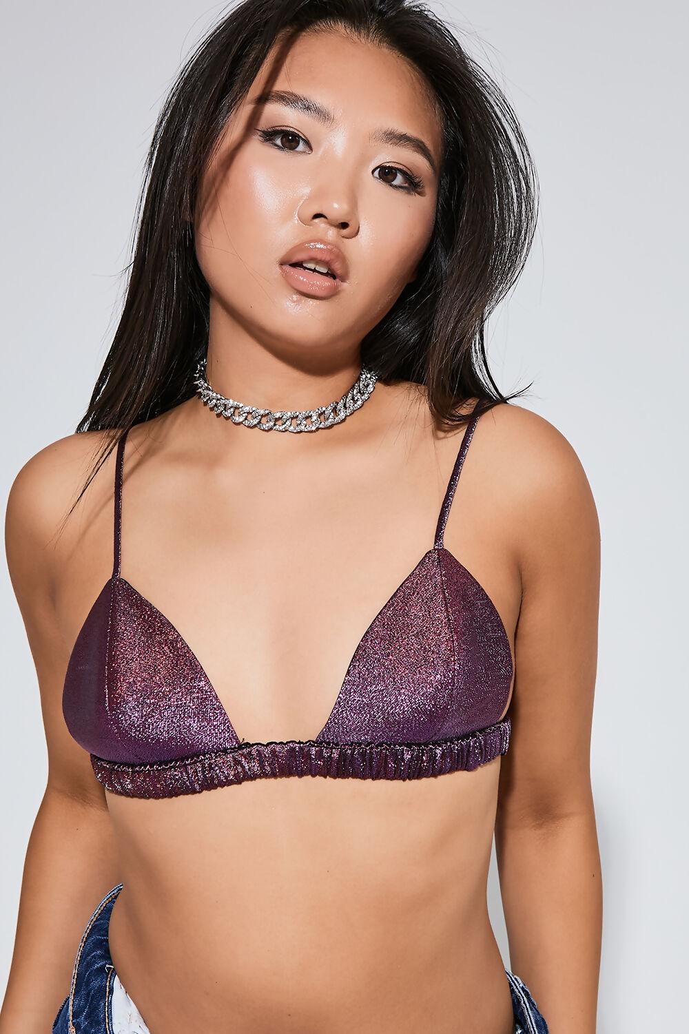 saint genies Camryn Purple Strappy Bralette