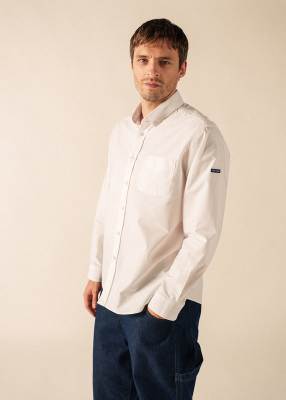 saint james Amboise Long-Sleeved Shirt – cotton BLANC