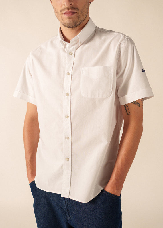 saint james Amboise Short-Sleeved Shirt – cotton BLANC