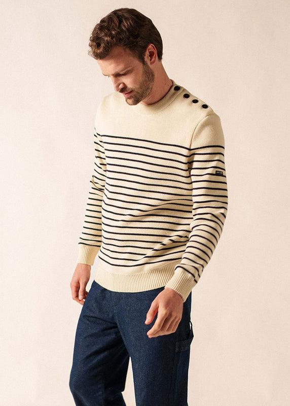 saint james Binic striped sailor jumper ECRU/MARINE