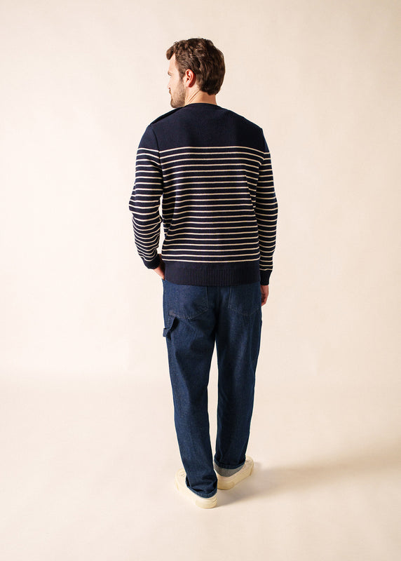 Saint James Binic Striped Sailor Jumper MARINE/ECRU