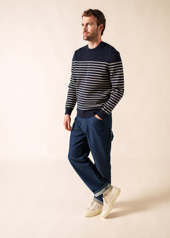 Saint James Binic Striped Sailor Jumper MARINE/ECRU