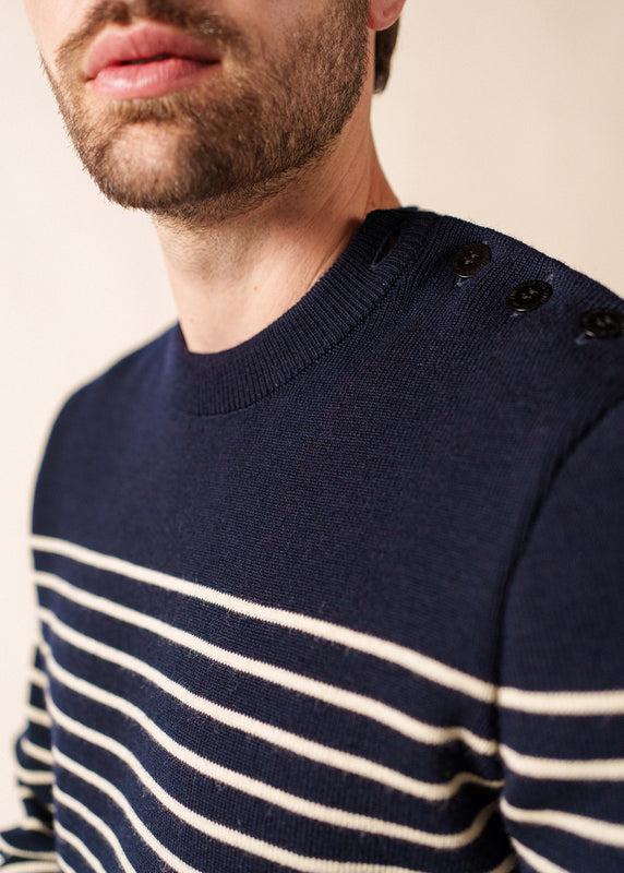 Saint James Binic Striped Sailor Jumper MARINE/ECRU