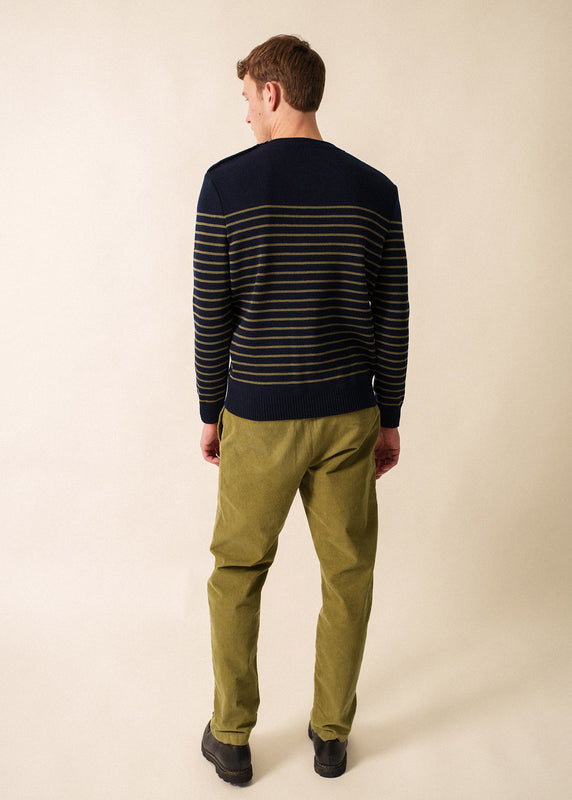 Saint James Binic Striped Sailor Jumper MARINE/FOUGERE