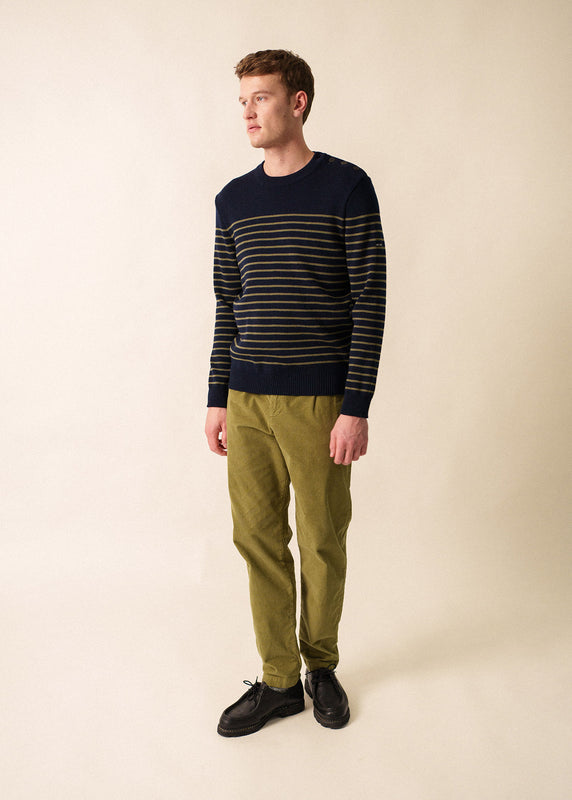 Saint James Binic Striped Sailor Jumper MARINE/FOUGERE