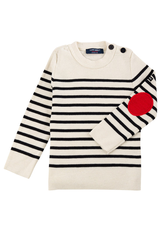 saint james Brégançon sailor jumper for children ECUME/NAVY/TULIPE