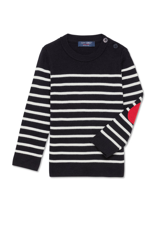 saint james Brégançon sailor jumper for children NAVY/ECUME/TULIPE