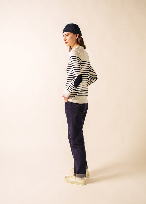 Saint James Brégançon Striped Sailor Jumper BLANC/NAVY/NAVY