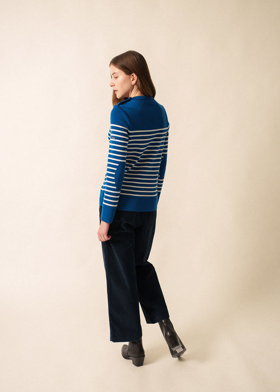 Saint James Bregançon Striped Sailor Jumper LAC/BLANC