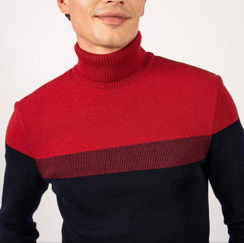 Saint James Bretagne Roulé Sailor Jumper MARINE/PERSAN