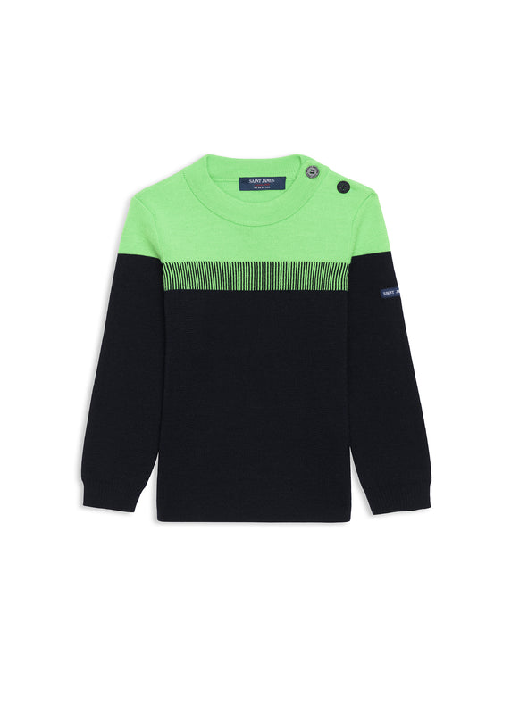 saint james Bretagne sailor jumper for kids MARINE/TONIC