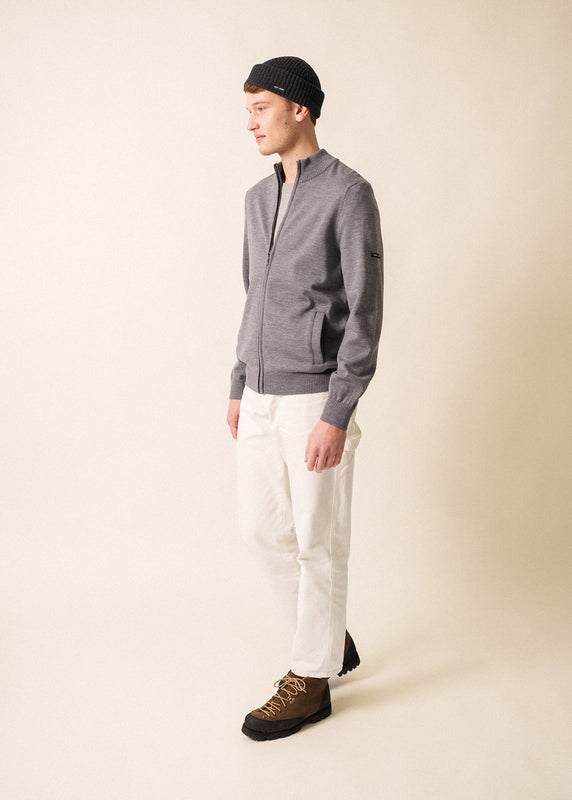 Saint James Colorado Zipped Cardigan GRIS/HOLLYWOOD