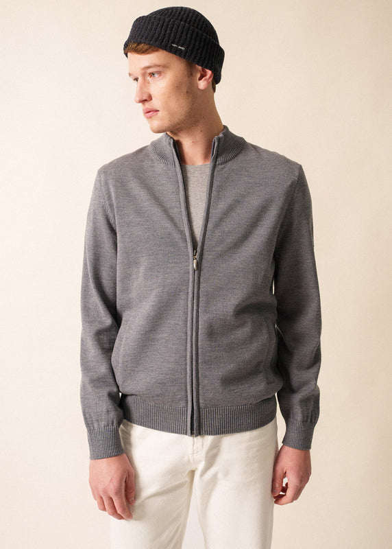 saint james Colorado zipped cardigan GRIS/HOLLYWOOD
