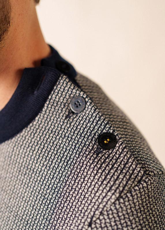 Saint James Dinan Bicolour Sailor Jumper MARINE/ECRU