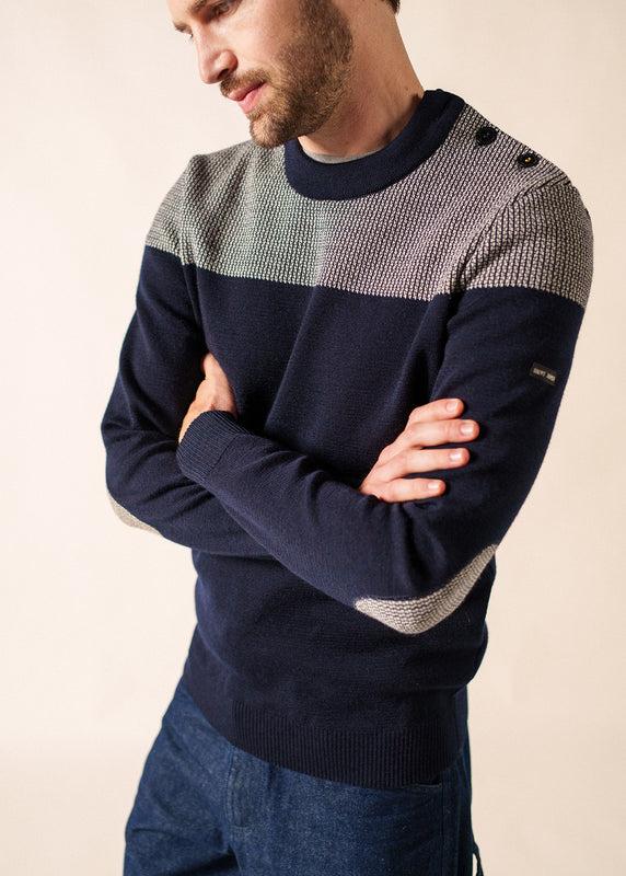 saint james Dinan bicolour sailor jumper MARINE/ECRU