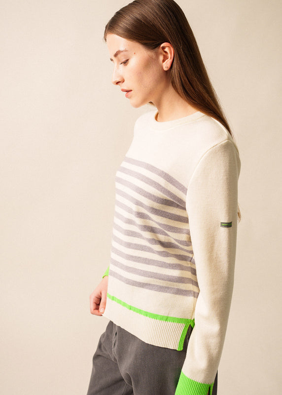 saint james Evian striped jumper BLANC/PERLE CHINE/TONIC